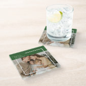 Modern Photo Onderzetter met aangepast bericht Glazen Onderzetter (Schuin)