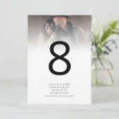 Modern Photo Overlay Gastnamen Tabelnummer (Staand voorkant)