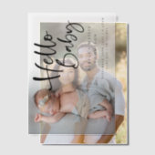 Modern Photo Overlay Script Geboorteaankondiging Vellum Uitnodigingen (Offset (Koppel))