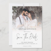 Modern Photo Overlay Script Save The Date (Voorkant)