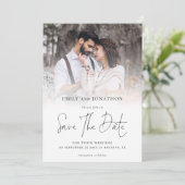 Modern Photo Overlay Script Save The Date (Staand voorkant)