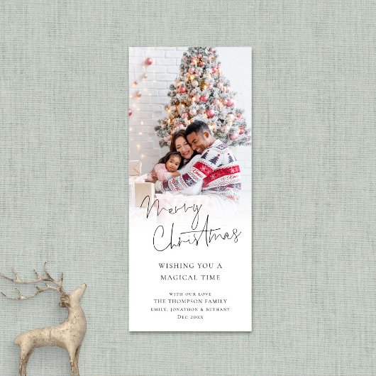 Modern Photo Overlay Script Vrolijk Kerstfeest Feestdagenkaart
