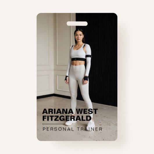 Modern Photo Personal Trainer Fitness Lifestyle Badge (Voorkant)