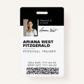Modern Photo Personal Trainer Fitness Lifestyle Badge (Achterkant)