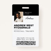 Modern Photo Personal Trainer Fitness Lifestyle Badge (Achterkant)