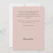 Modern photo pink neutral Graduation She did it Bedankkaart (Achterkant)