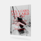 Modern Photo Playing Cards Guest Book Acryl Bord (Hoek)