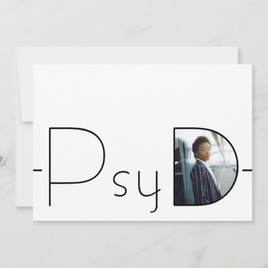 Modern Photo PsyD-Afstuderen Kaart (Achterkant)