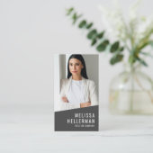 Modern Photo QR Code Logo Vertical Visitekaartje (Staand voorkant)