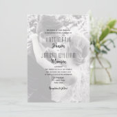 Modern Photo QR Code Wedding Kaart (Staand voorkant)