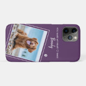 Modern Photo Quote Dog Paars Case-Mate iPhone Case (Achterkant (horizontaal))