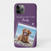 Modern Photo Quote Dog Paars Case-Mate iPhone Case (Achterkant)
