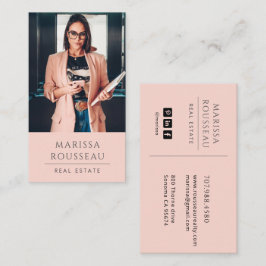 Modern Photo Real Estate Agent Business Card Visitekaartje