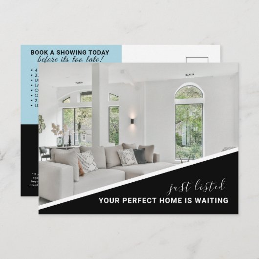 Modern Photo Real Estate Marketing Briefkaart (Voorkant / Achterkant)