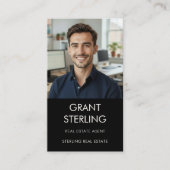 Modern Photo Real Estate Realtor Visitekaartje (Voorkant)