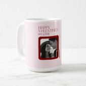 Modern Photo Red & Pink Happy Valentines Gift Koffiemok (Voorkant links)