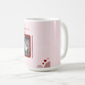 Modern Photo Red & Pink Happy Valentines Gift Koffiemok (Voorkant rechts)
