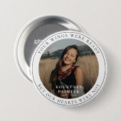 Modern Photo Remembrance Memorial Ronde Button 7,6 Cm (Voorkant /achterkant)