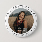 Modern Photo Remembrance Memorial Ronde Button 7,6 Cm (Voorkant)