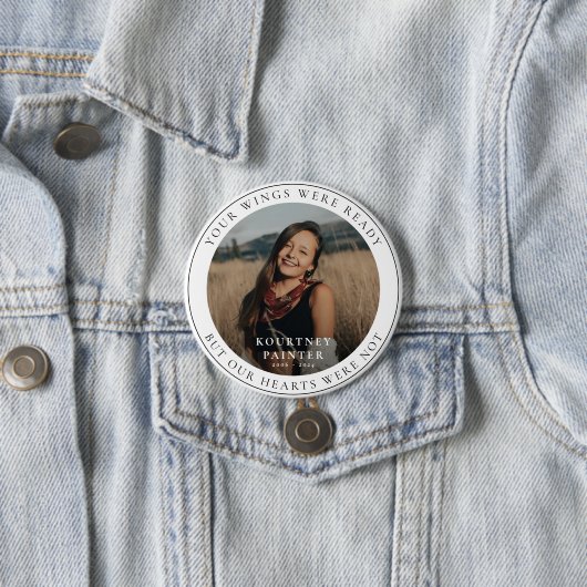 Modern Photo Remembrance Memorial Ronde Button 7,6 Cm (In situ)