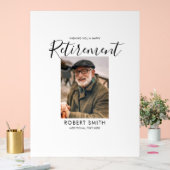 Modern Photo Retirement Guest Signature Acryl Bord (Huwelijk)