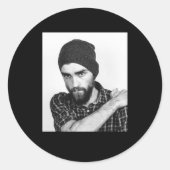 Modern Photo Ronde Sticker (Voorkant)