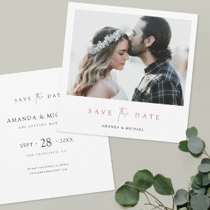 Modern Photo Roos Gold Save the Date Invite