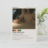 Modern Photo Save the Date Kaart (Staand voorkant)