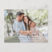 Modern Photo Save the Date Wedding Custom Aankondigingskaart (Voorkant)