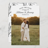 Modern Photo Save the Date With Arched Text Kaart (Voorkant / Achterkant)