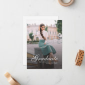 Modern Photo Script Afstuderen 2025 aangekondigd Notitiekaartje (Voorkant / Achterkant in situ)