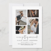 Modern Photo Script Verloving Sla de datum op Kaart (Achterkant)