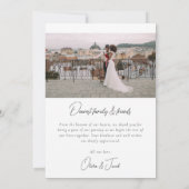 Modern Photo Script Wedding Bedankkaart (Achterkant)
