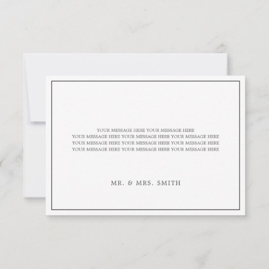 Modern Photo Script Wedding Bedankkaart (Achterkant)