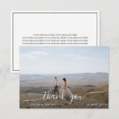 Modern Photo Script Wedding Bedankkaart (Voorkant / Achterkant)