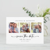 Modern Photo Script Wedding Save The Date (Staand voorkant)