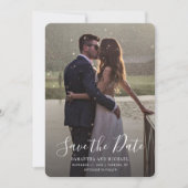 Modern Photo Script Wedding Save The Date (Voorkant)