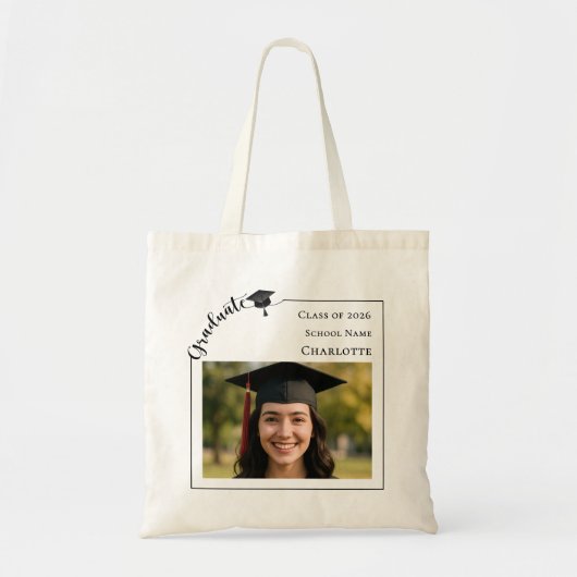 Modern photo senior Graduate Tote Bag (Voorkant)