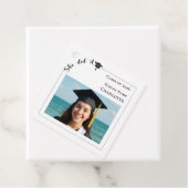 Modern photo She did it Graduation Party DIY Bedankjes Labels (In situ)