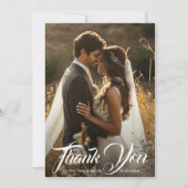 Modern Photo Simple Wedding Bedankkaart (Voorkant)
