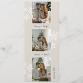 Modern Photo Strip Christmas Card with Handwritten Kaart (Voorkant)