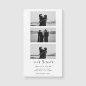 Modern Photo Strip Magnetic Wedding Save The Date (Voorkant)