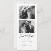 Modern Photo Strip Wedding Photo Bookmark Save The Date (Voorkant)