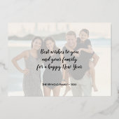 Modern Photo Typography Rosh Hashanah New Year Folie Feestdagenkaart (Achterkant)