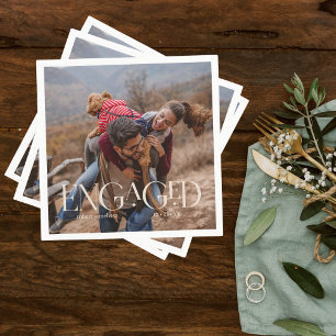 Modern Photo Verloving bewerkbare kleurbedekking Servet