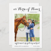 Modern Photo Verloving Horse Wedding Save The Date (Voorkant / Achterkant)
