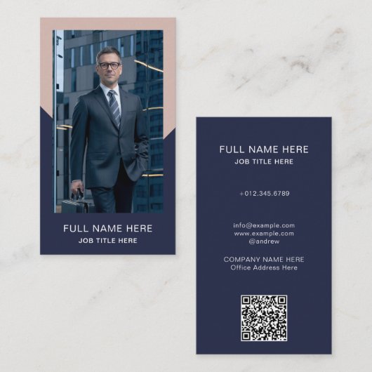 Modern Photo Visitekaartje voor creatief beroep (Voorkant / Achterkant)