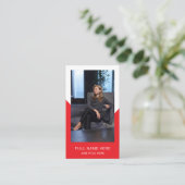 Modern Photo Visitekaartje voor creatief beroep (Staand voorkant)