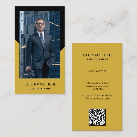 Modern Photo Visitekaartje voor creatief beroep (Voorkant / Achterkant)