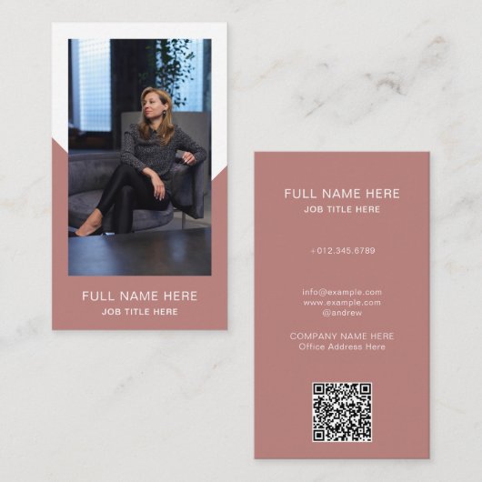Modern Photo Visitekaartje voor creatief beroep (Voorkant / Achterkant)